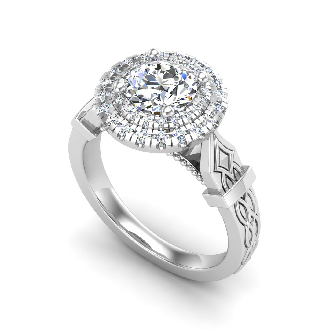 Evelynn Halo Engagement Ring